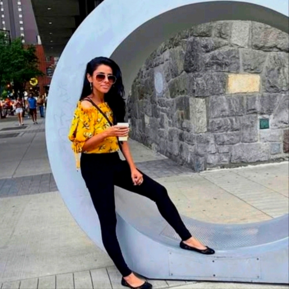 Stylish Off The Shoulder Yellow Top With Flowers
